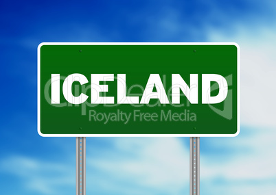 Iceland Highway Sign