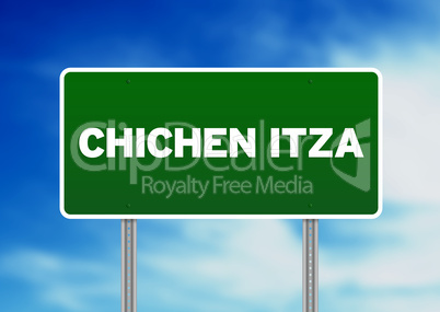 Chichen Itza Highway Sign