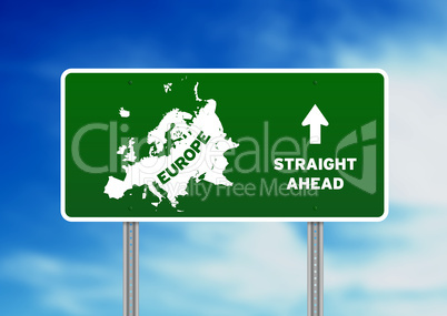 Europe Highway Sign