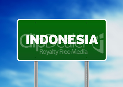 Indonesia Highway Sign