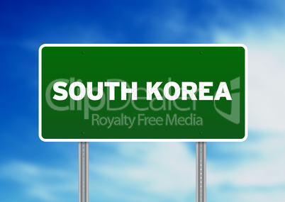 South Korea Highway Sign