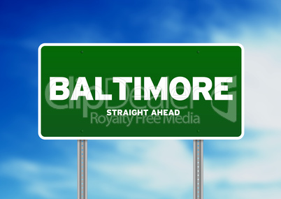 Baltimore, Maryland Highway  Sign