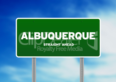 Albuquerque, New Mexico Highway Sign