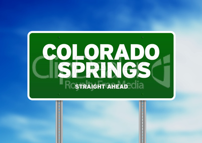 Colorado Springs, Colorado Highway Sign