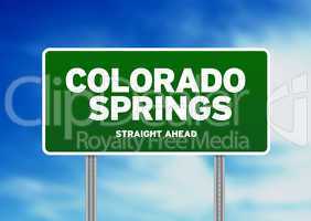 Colorado Springs, Colorado Highway Sign