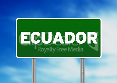Ecuador Highway Sign