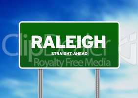 Raleigh, North Carolina Highway Sign