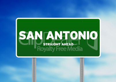 San Antonio, Texas Highway Sign