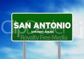 San Antonio, Texas Highway Sign