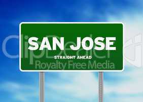 San Jose, California Highway Sign