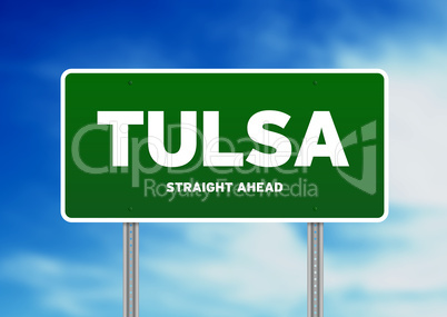 Tulsa, Oklahoma Highway  Sign