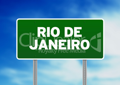 Rio de Janeiro Highway Sign