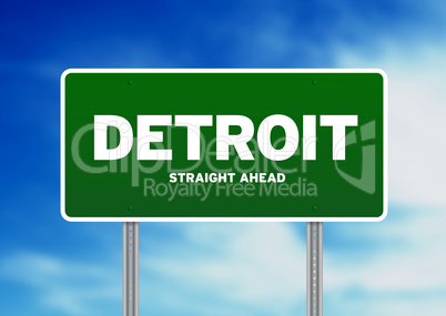 Detroit Highway Sign