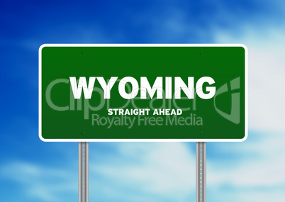 Wyoming, USA Highway  Sign
