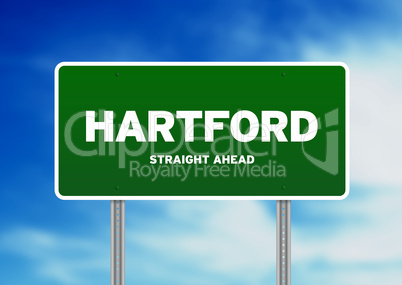 Hartford, Connecticut Highway Sign