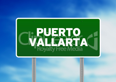 Puerto Vallarta Highway Sign