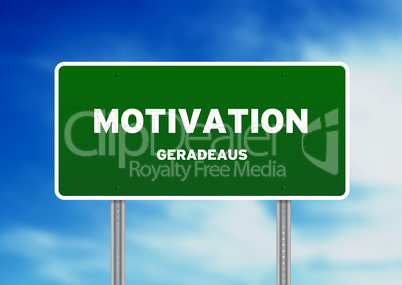 Motivation Street Sign