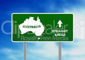 Australia Highway Sign