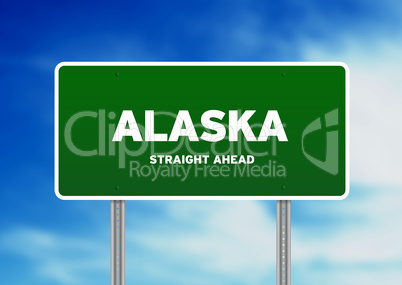 Alaska Green Highway Sign