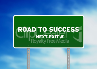 Road to Success Highway Sign