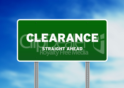 Clearance Highway Sign