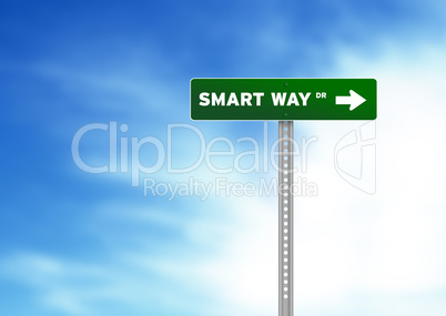 Smart Way Road Sign