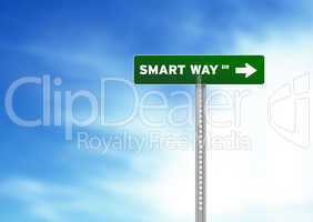 Smart Way Road Sign