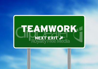 Teamwork Street Sign