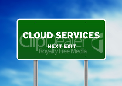Cloud Services Road Sign