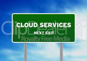 Cloud Services Road Sign