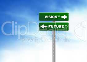 Vision and Future Road Sign