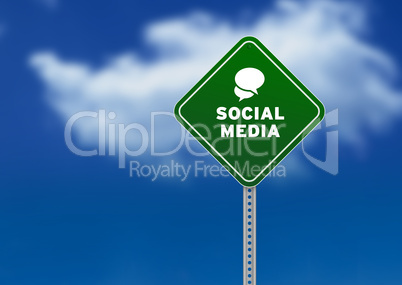 Social Media Road Sign