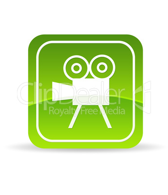 Green Video Camera Icon