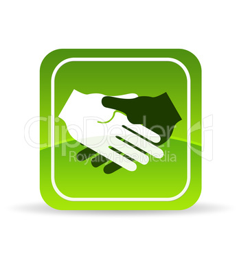 Green Handshake Icon