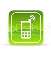 Green Mobile Phone Icon