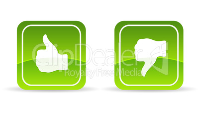 Green thumbs up and down Icon