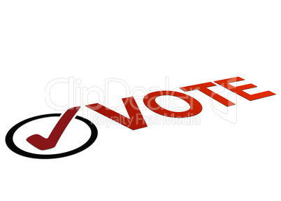 Perspective Vote Sign