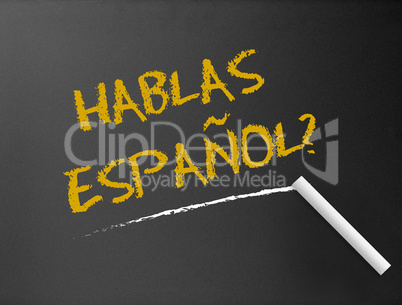 Chalkboard - Hablas Espanol