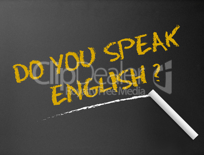 Chalkboard - Do you speak english?
