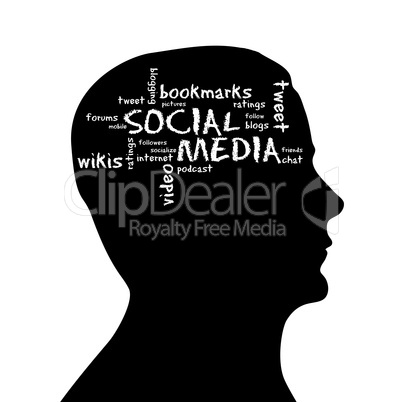 Silhouette head - Social Media