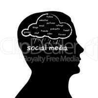 Silhouette head - Social Media