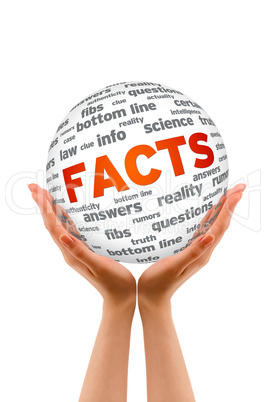 Hands holding a Facts Sphere