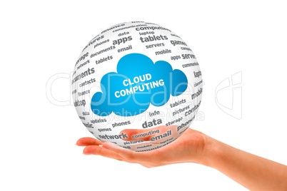 Hand holding a Cloud Computing Sphere