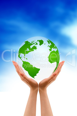 Hands Holding  A Globe