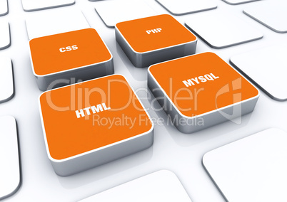 3D Pads Orange - HTML CSS PHP MYSQL 1