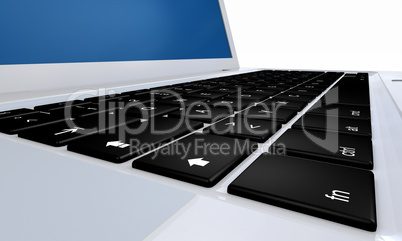 Notebook Tastatur schwarz weiß