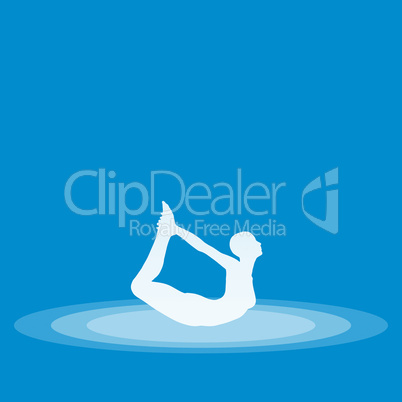 Yoga Pose Symbol - Blau 07