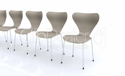 Designer Stuhlreihe - Beige