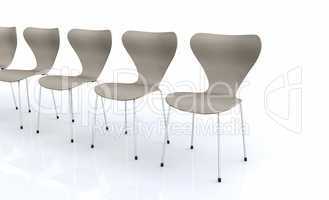 Designer Stuhlreihe - Beige