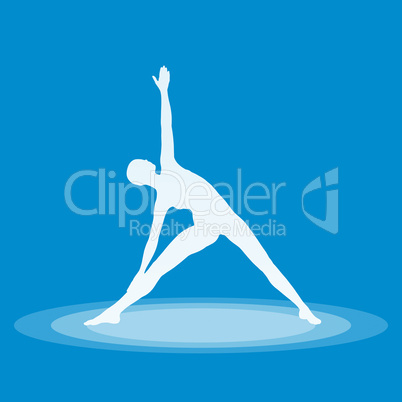 Yoga Pose Symbol - Blau 15